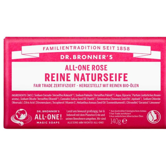 Dr. Bronner's Różane mydło w kostce